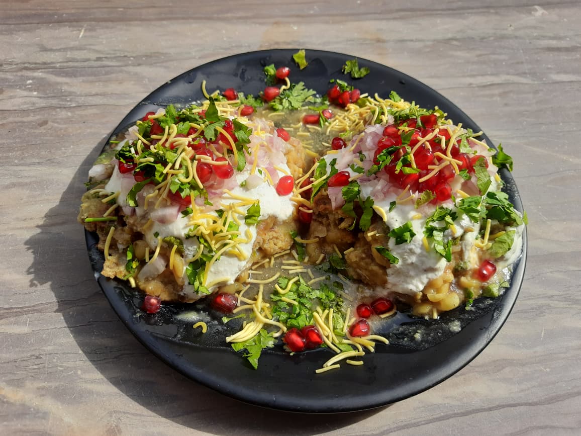 Healthy Protein Tikki Chaat Ragda Pattice